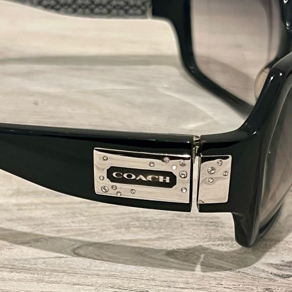 Coach Oversized Black Square Sunglasses w/ Signature Case *discounted shipping* - Picture 4 of 7